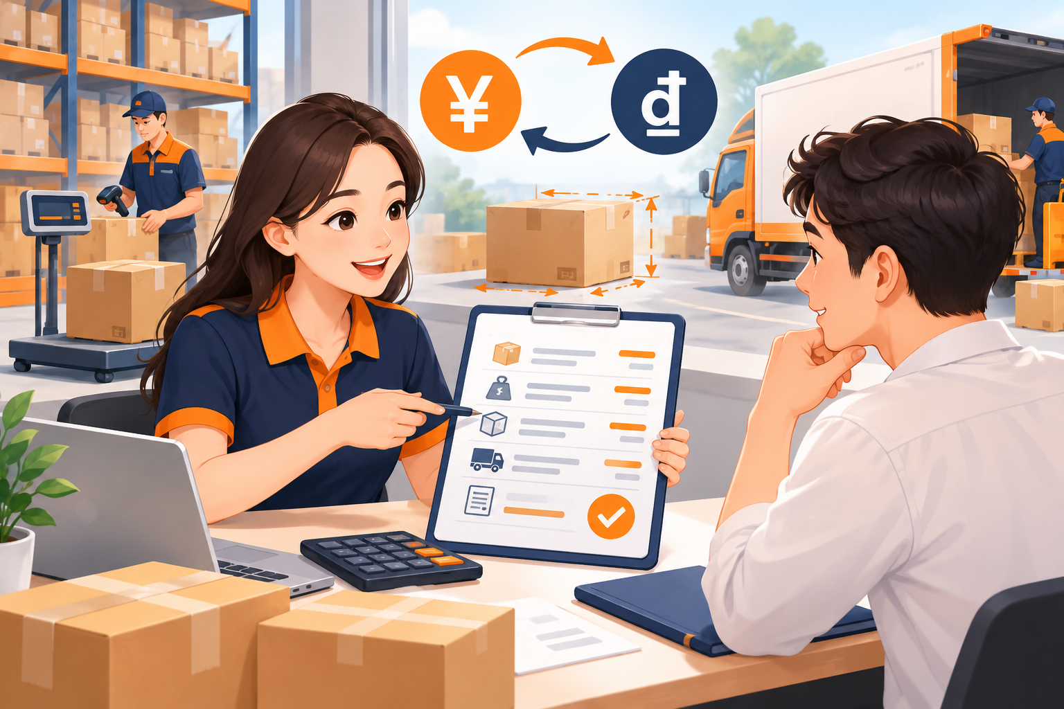 An Khang tư vấn báo giá, tỷ giá và cước vận chuyển cho khách hàng